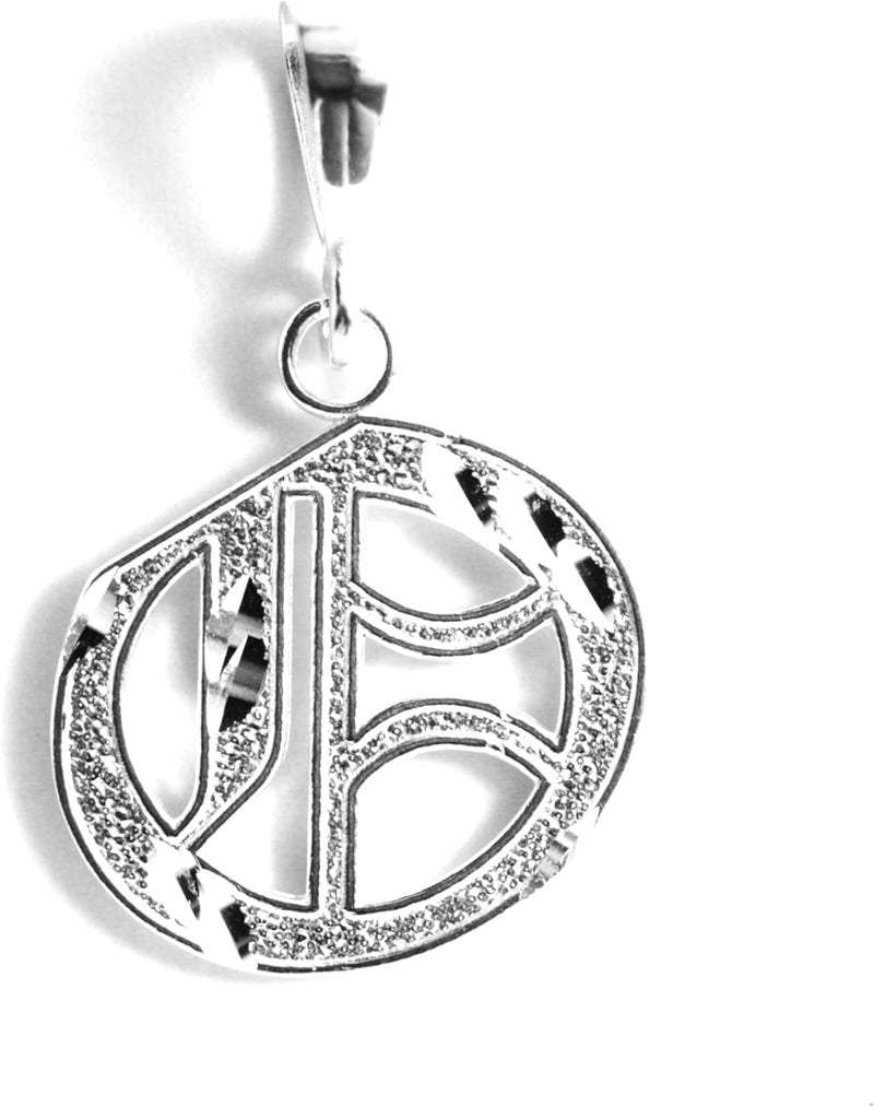 Deidreamers Personalized Gothic Old english Sterling Silver Initial A-Z Pendant. - Image 1